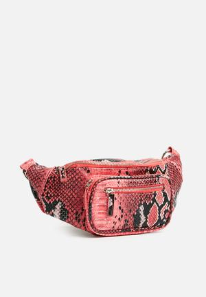 Chain link waist bag - pink