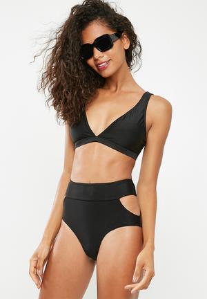 Highwaist slit bottom - black 
