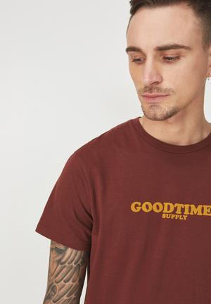 Tbar short sleeve tee - maroon