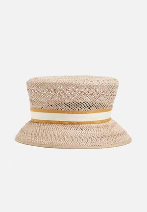 Twiss straw bucket hat - natural