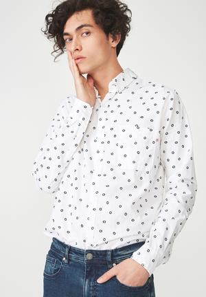 Brunswick long sleeve shirt - white 