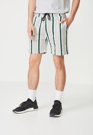 Volley jogger short - grey & green 