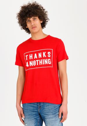 Thanks for nothing tee - red