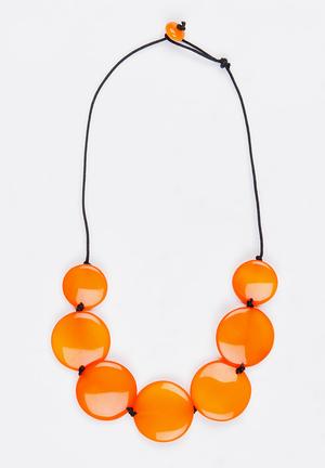 Stone Detail Necklace Orange