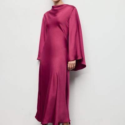 open lace back dress Viviena Dress in Cerise Pink Floral – Iconic Designs Shop main image 1