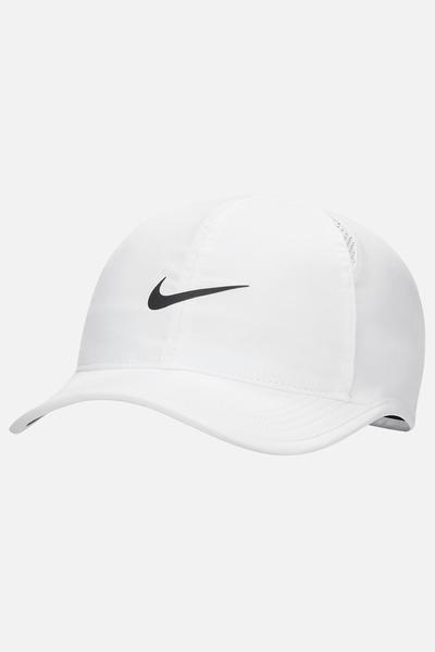 white nike hat silver swoosh