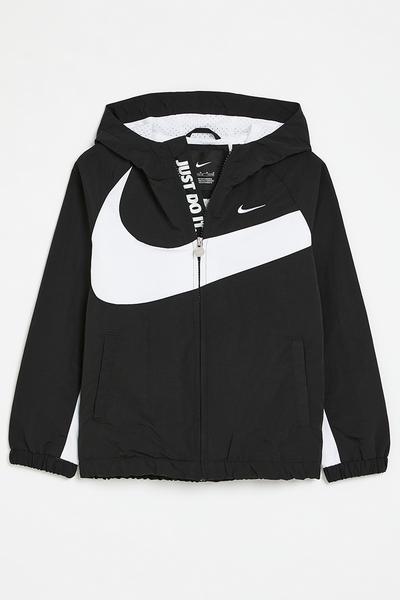 black nike pullover windbreaker