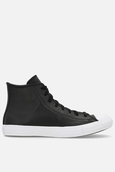 High Top Converse Negras Cuero Gris CHUCK TAYLOR ALL STAR LEATHERBLACK/BLACK/BLACK