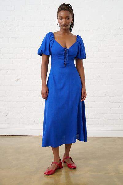 blue or dress Dresses - Classic Hues for Any Event Select Size:8 point sleeveless crewneck straight status::published Bridesmaid
