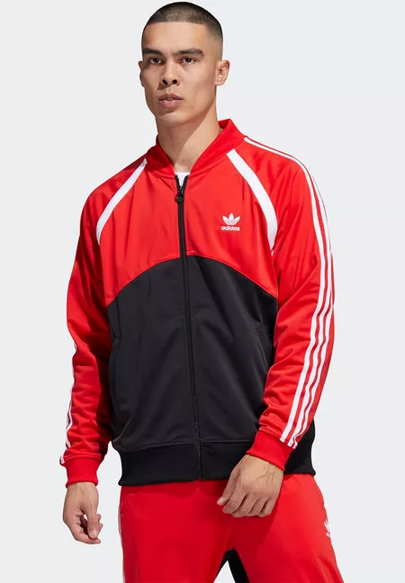 adidas coat red