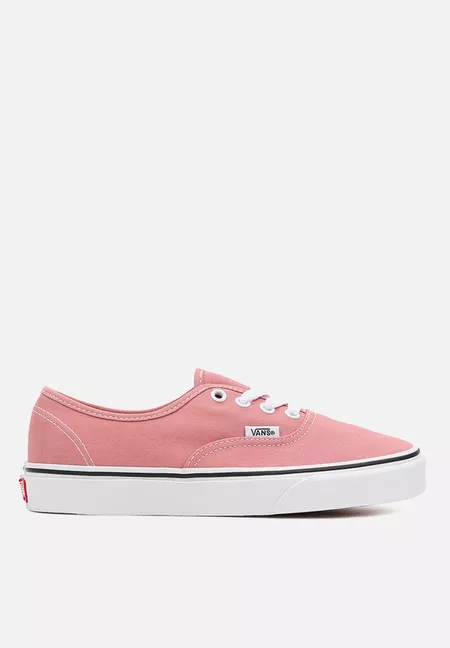 white and pink vans