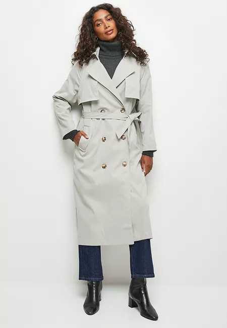 Trench Coats For Men Women, Grey Winter Trench Coat Womens