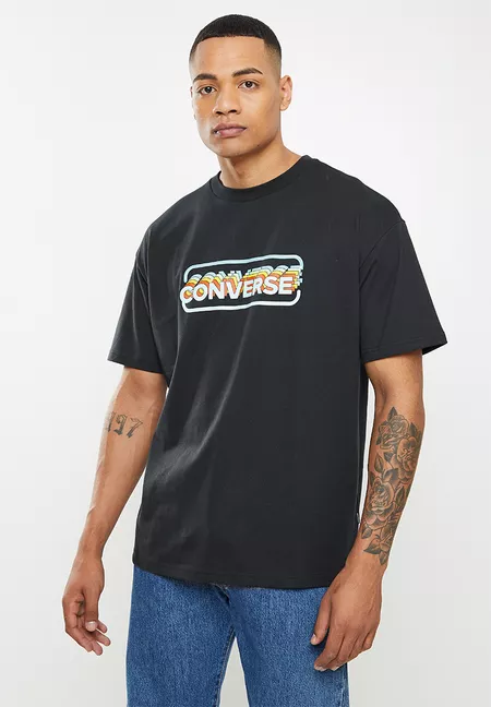 black converse t shirt mens