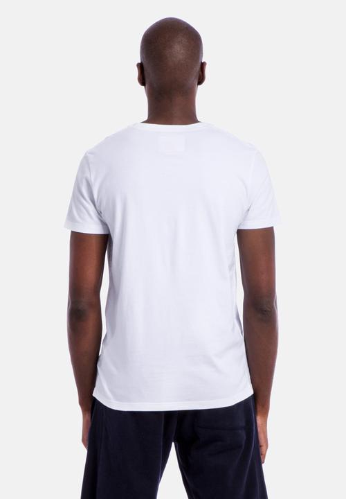 Superdry. - O/L Vin Embroidery V/C Tee- White