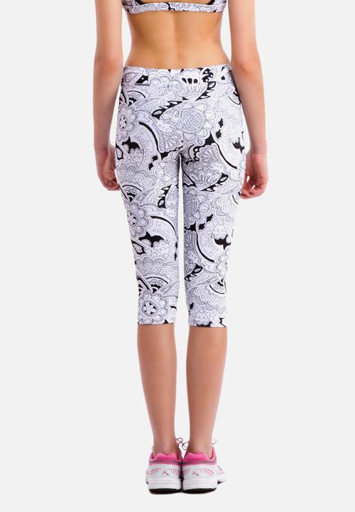 Periquita - Lace Detail Gym Pants – White
