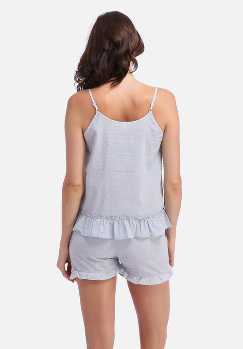 Poppy Divine - Woven Dotty Strappy PJ Top