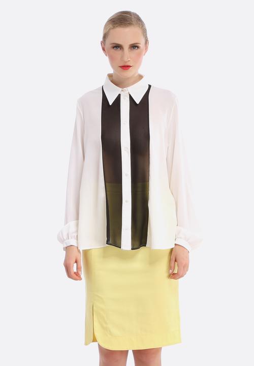 Blackeyed Susan - Tuxedo Shirt – Black & White