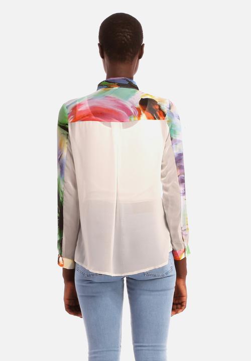 Goldie - Ava Blouse – White Floral