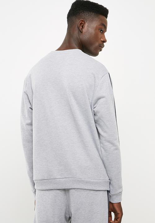 Superbalist - Crew sweater piping - grey