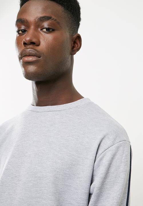 Superbalist - Crew sweater piping - grey