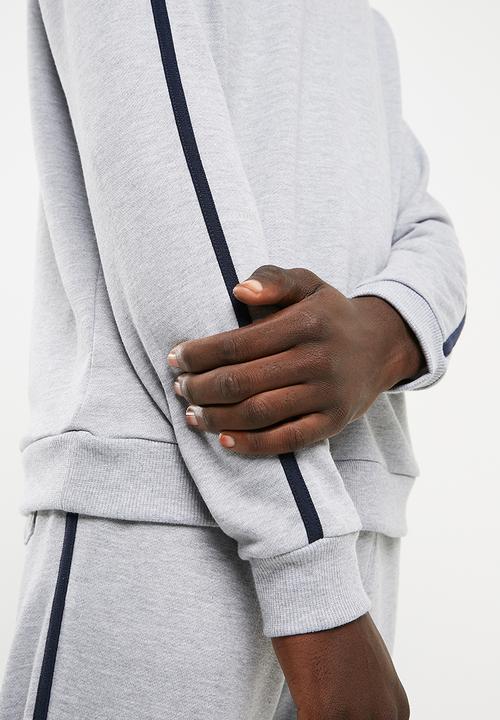 Superbalist - Crew sweater piping - grey