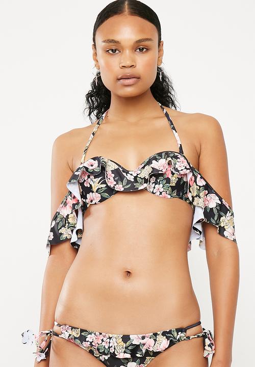 SISSY BOY - Floral underwire flounce bikini top - multi
