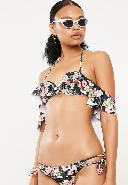 SISSY BOY - Floral underwire flounce bikini top - multi