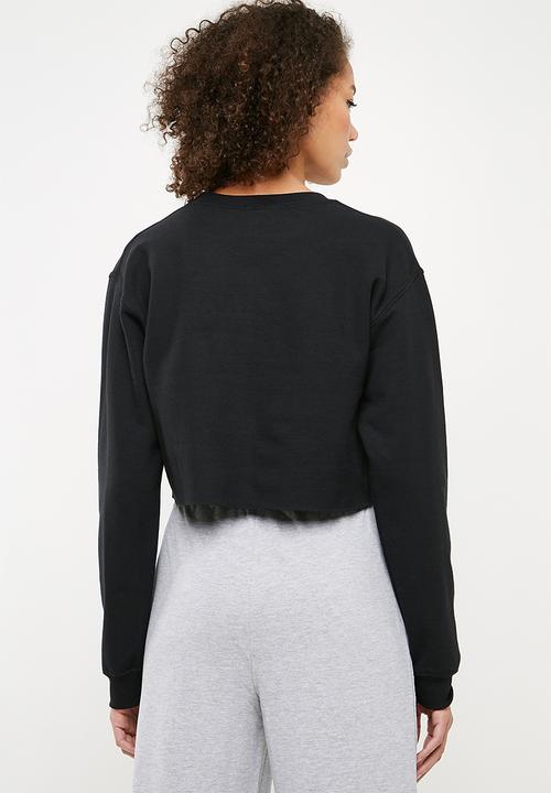 Missguided - Los Angeles sweat top - black