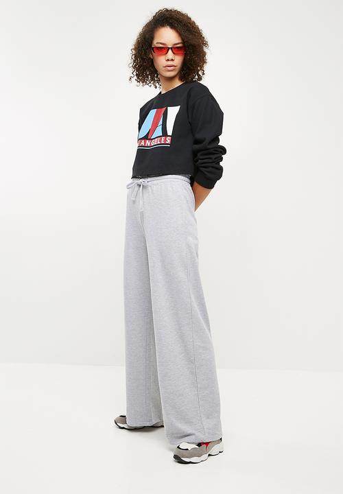 Missguided - Los Angeles sweat top - black