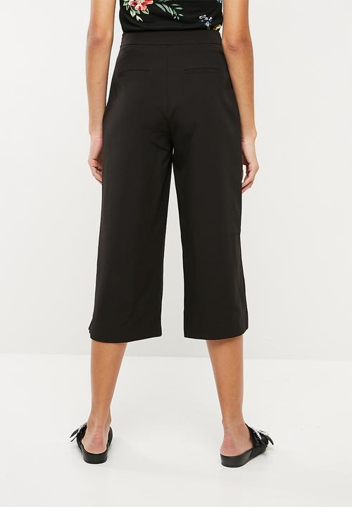 Missguided - Premium core pleat front culottes - black