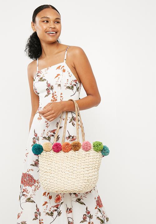 Superbalist - Pom pom basket bag - multi