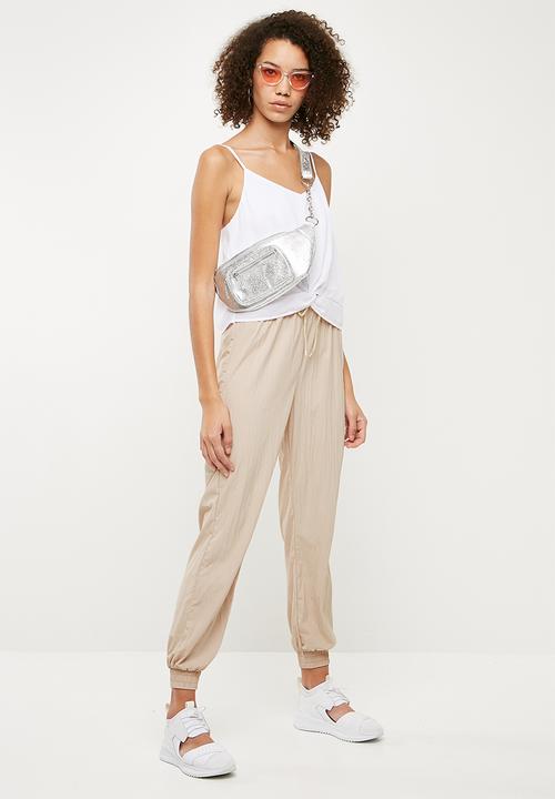 Missguided - Shell suit trouser - beige