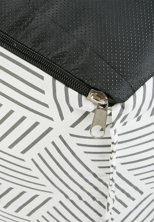 Sixth Floor - Hatch ottoman - grey & white