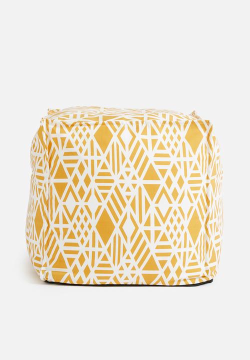 Sixth Floor - Saffron ottoman - yellow