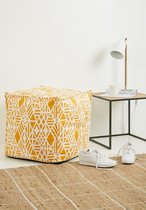 Sixth Floor - Saffron ottoman - yellow
