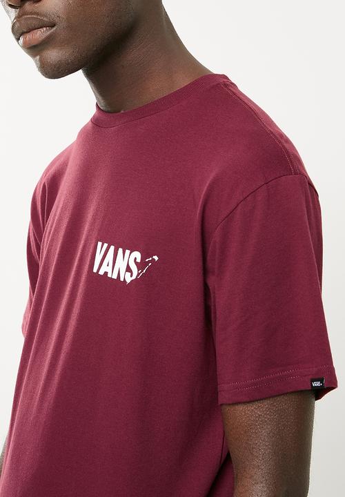 Vans - Cracked pavement tee - burgundy