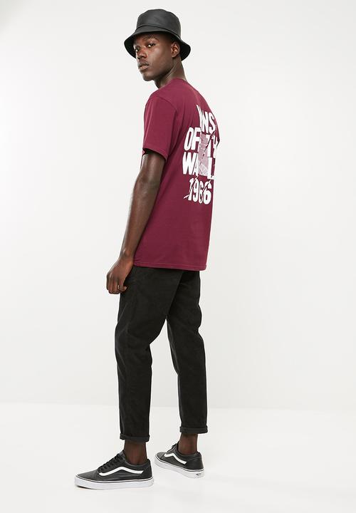 Vans - Cracked pavement tee - burgundy