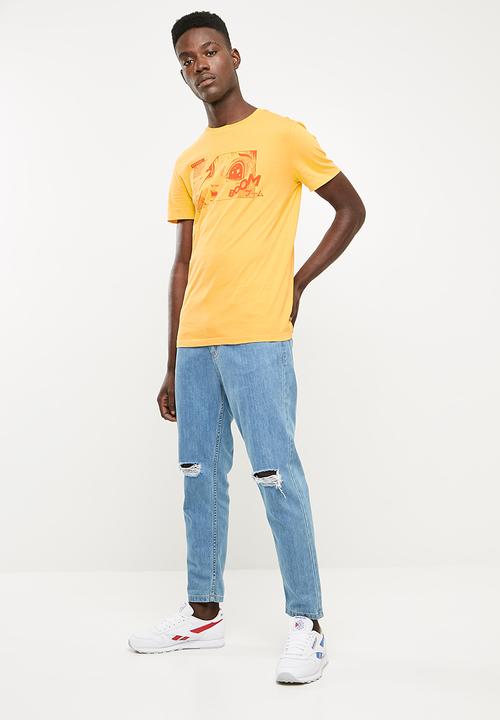Superbalist - Printed crew neck tee - yellow