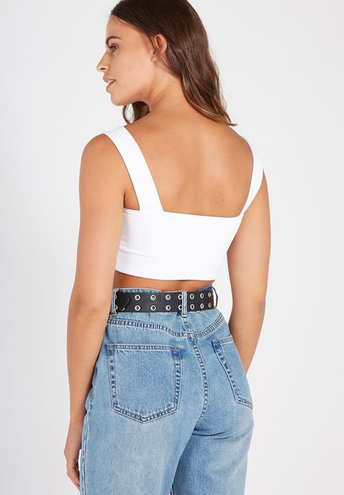 Supré  - Luxe wide strap crop - white