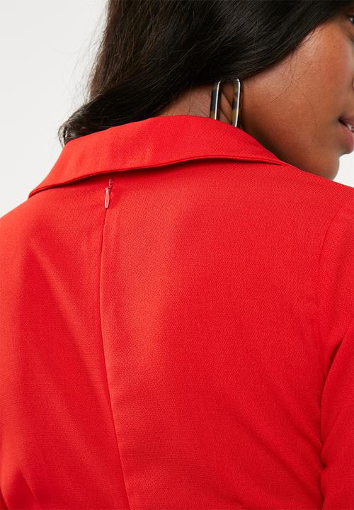 Missguided - Twist front mini dress - red