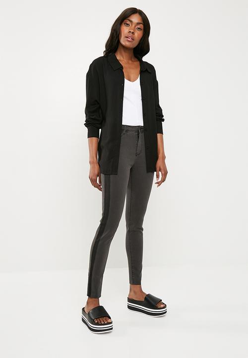 Missguided - Sinner shadow side panel skinny - black