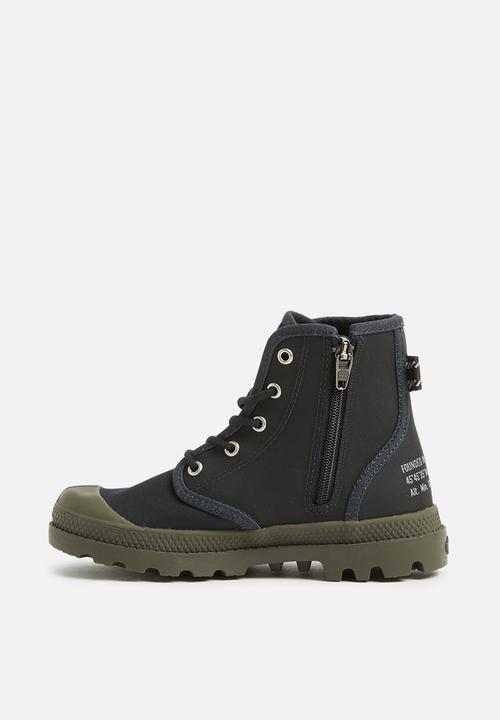 Palladium - Kids pampa hi  - navy
