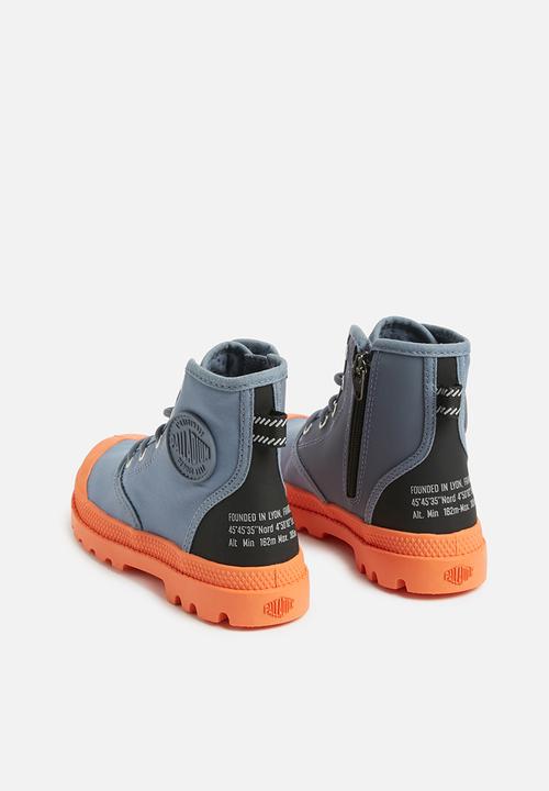 Palladium - Kids  pampa hi  - grey