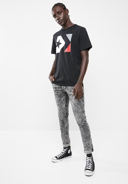 Converse - Star chevron box tee - black