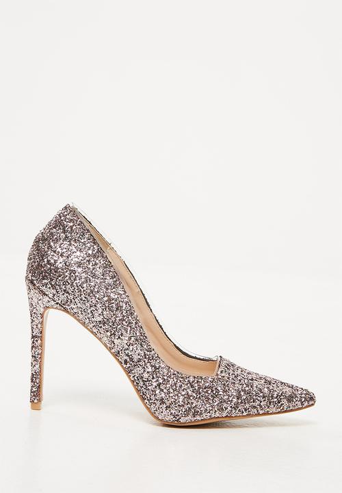 Public Desire - Debbie glitter court heel - pink