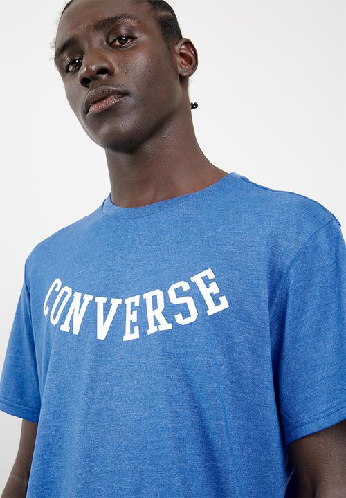 Converse - Converse reverse athletic arch regular fit tee - blue