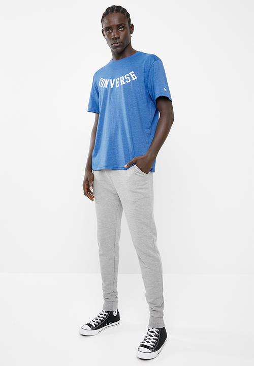 Converse - Converse reverse athletic arch regular fit tee - blue