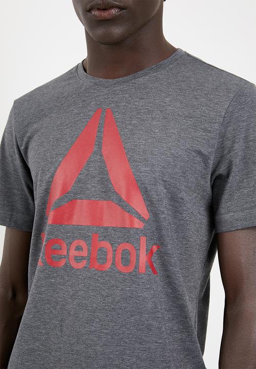 Reebok - EL stacked tee - charcoal 