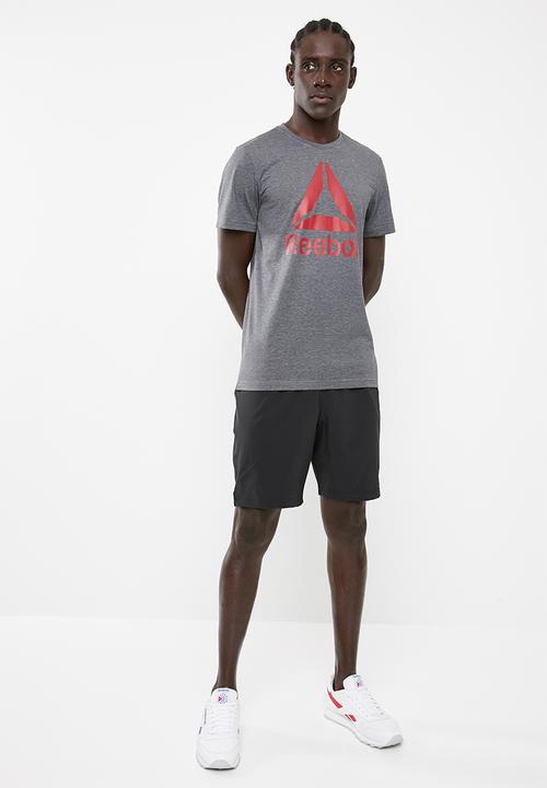 Reebok - EL stacked tee - charcoal 