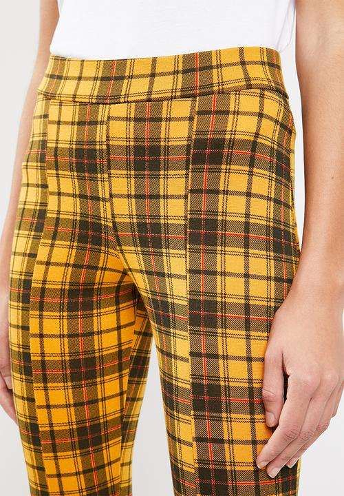 Missguided - Check trouser - mustard